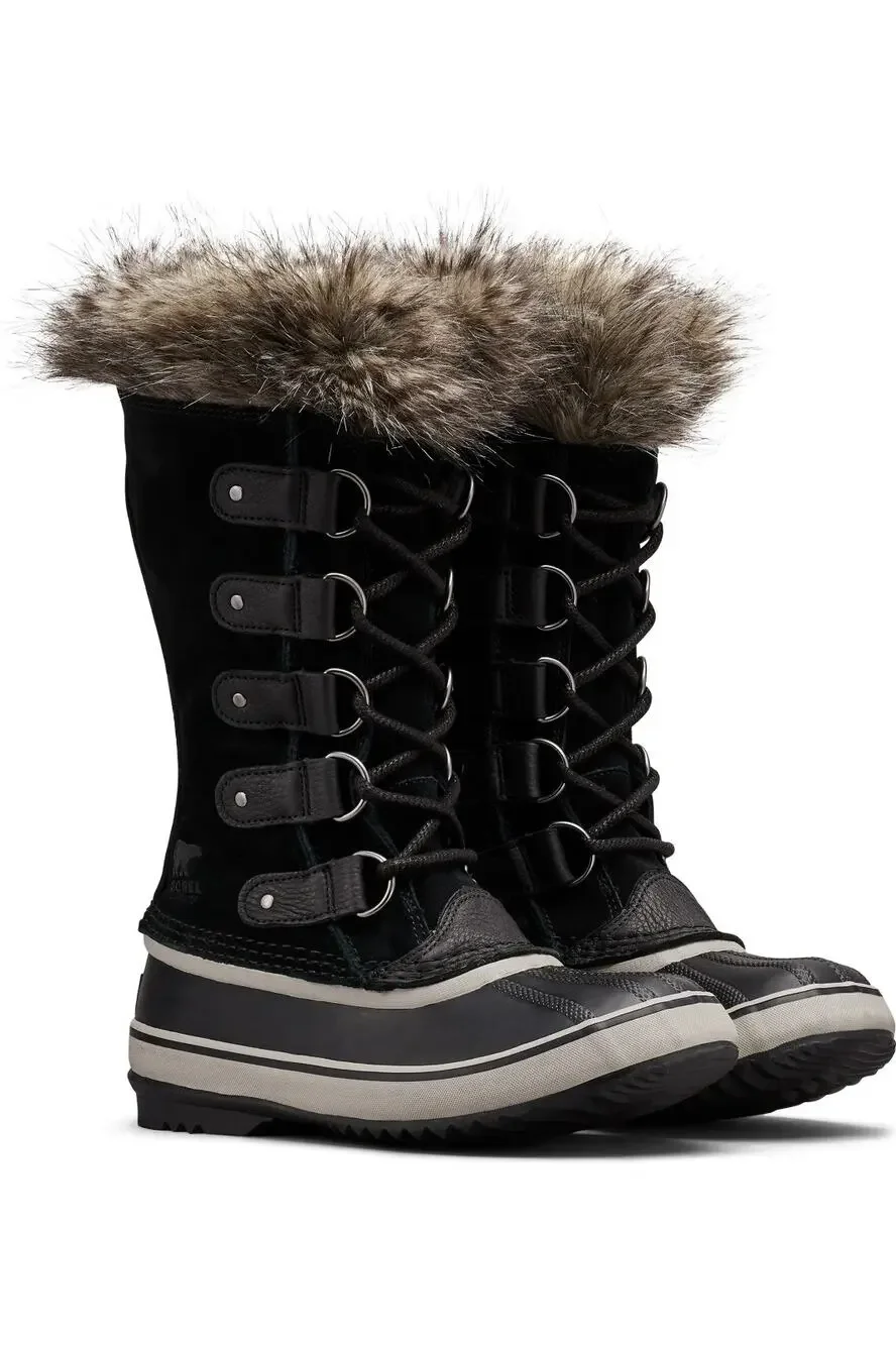SOREL Women’s Joan of Arctic Winter Snow Boots Black Faux Fur Size 8 New